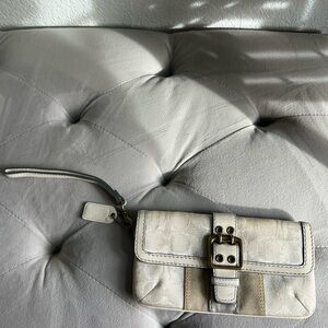 Coach Cream Wristlet
